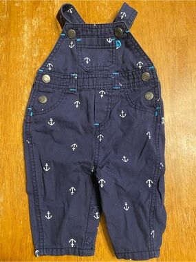 Carter's Navy Anchor Print Overalls